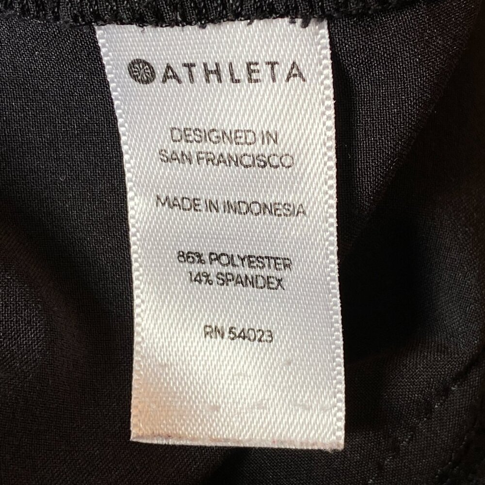 Athleta Chelsea Wide Leg Pant Black Featherwight Stretch Travel Work Sz 12 - Picture 9 of 10
